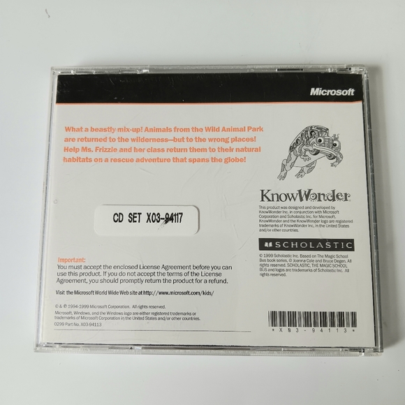 Microsoft Scholastic 90s Magic School Bus Explores World Of Animals PC Game - Picture 2 of 9